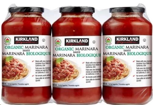 KS Organic Marinara Sauce, 3 x 860 mL (99354) (79430) (07210)