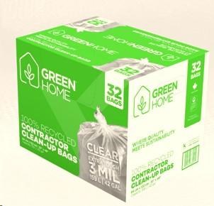 Green Home Contractor Clean Bag (3mil) - 33" x 48" - STRONG - 32/CASE - (1) (83001)
