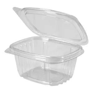 Genpak Plastic Hinged 6oz Deli Container - 400/CS - SOLD BY CASE - (1) (AD06)