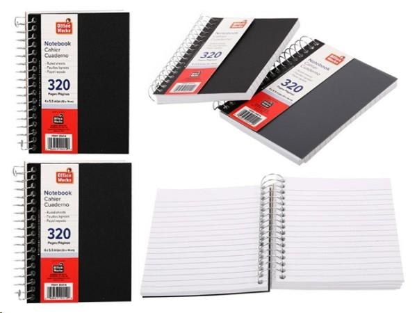 Polypropylene Cover Sprial Ruled Notebook 320 Pages 4x5.5 Inch(12) (20414)