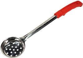 Magnum Portion Spoon Perforated 2oz Red (12) - sold by each (03252)
