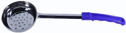 Magnum Portion Spoon Perforated 8oz Blue (12) - sold by each (03258)