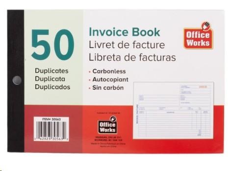 Duplicate Carbonless Invoice Book 50 Sets  (12) (30563)