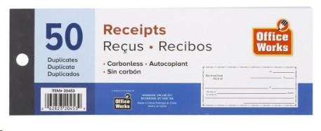 Duplicates Receipt Booklet 50 Sheets  (12) (20453)