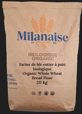 Milanaise Organic Whole Wheat Bread Flour - 20kg (40911)