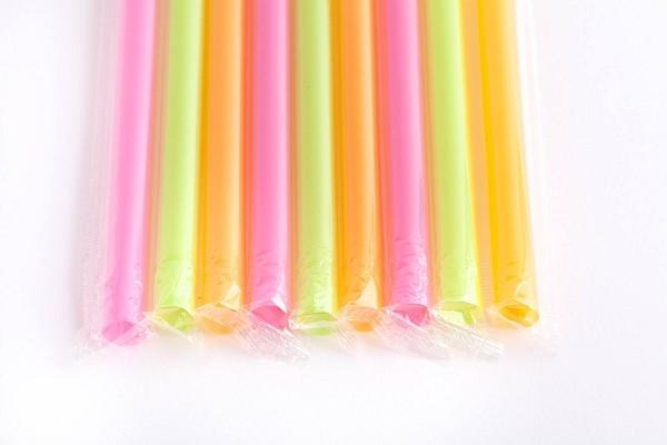 Stone Straw 10" Film Wrapped Stout Asst Colors  (about 1/2" diameter) - 500/BX - SOLD BY BOX - (1) (00498)