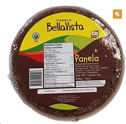 BellaVista Brown Sugar Cane Panela Redonda (12)454gr (24952)