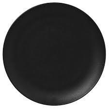 Volcano Black Shale Round Flat Coupe Plate 8 1/10" per each
