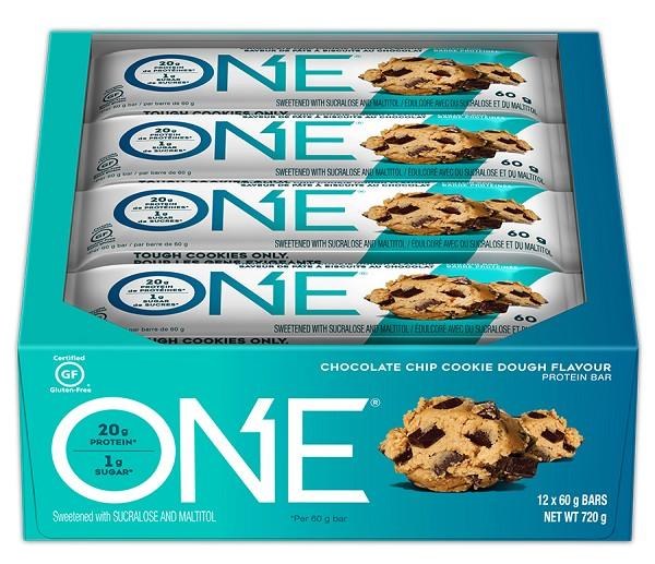 Hershey ONE Choc Chip Cookie Dough Protein Bar 60g - 12/BOX (6) (10553)