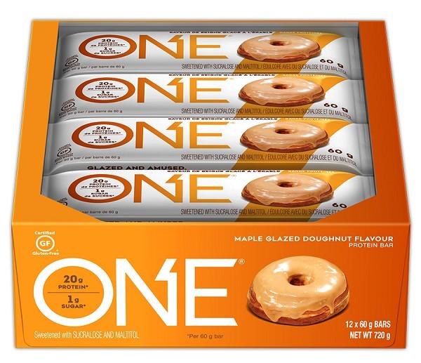 Hershey ONE Maple Glazed Doughnut Protein Bar 60g - 12/BOX (6) (10679)