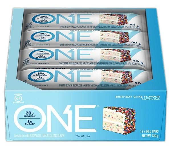 Hershey ONE Birthday Cake Protein Bar 60g - 12/BOX (6) (10774)