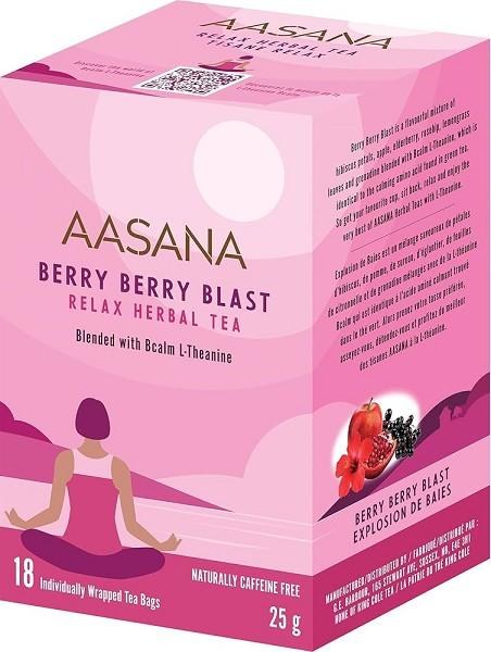 Aasana Berry Berry Blast Relax Herbal Tea - 18ct (6) (08201)