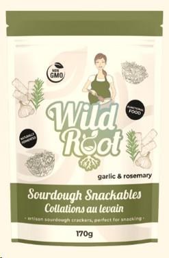 Wild Root Sourdough Snackables Garlic & Rosemary 170g(12) (85052)