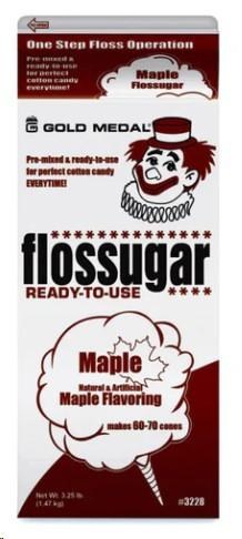 Gold Medal Floss Sugar Carton Maple (Maple Syrup) -- 3.25LB - (13228)