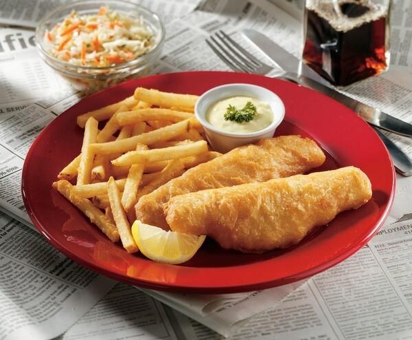 High Liner Battercrisp English Style Haddock Fillets 3-4oz - 5LB (2) (Approx. 85/cs)