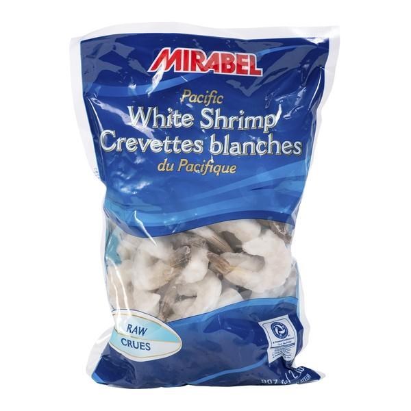 High Liner Pacific White Shrimp, Raw, Peeled & Deveined, Tail On 26-30/lb - 907g (5) (05749)