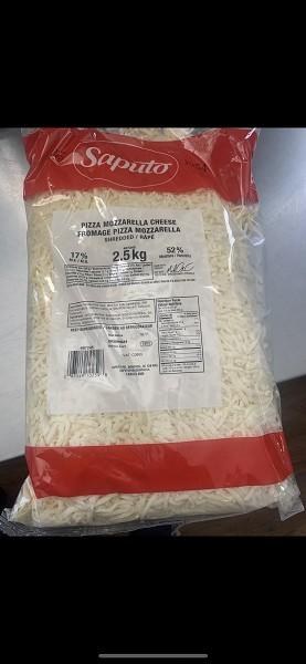Saputo Pizza Mozzarella Shred Cheese - 2.5KG (4) (10259)