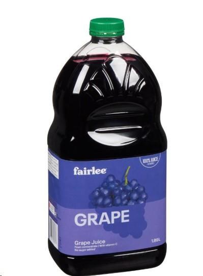 Fairlee Nature's Best Grape Juice - 1.89L(89617)(6)