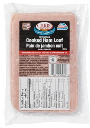 Chris Sliced 4 x 6 Ham Loaf 200g (12) (16256)