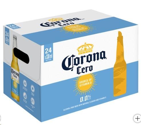 Labatt Corona Cero 0.0% Non Alcohol Bottle - 24 x 330ml  SOLD BY case (42560)