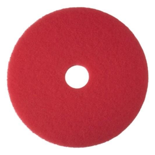 19" Red Buffing Floor Pad - EACH (5)
