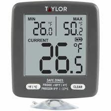 Taylor Refrigerator & Freezer Thermometer Digital - sold by each (6)