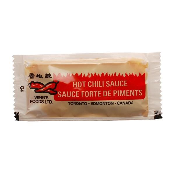 Wing's Foods Hot Chili Sauce Portions 9g - 500/CASE (02330)