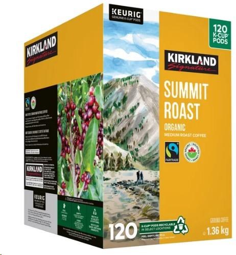 KS Organic Summit Fair Trade Coffee K-Cup Pods, 120-count (95789)