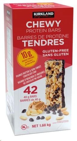 KS Chewy Protein Bars - 40g x 42/BOX - SOLD BY BOX - (08125)