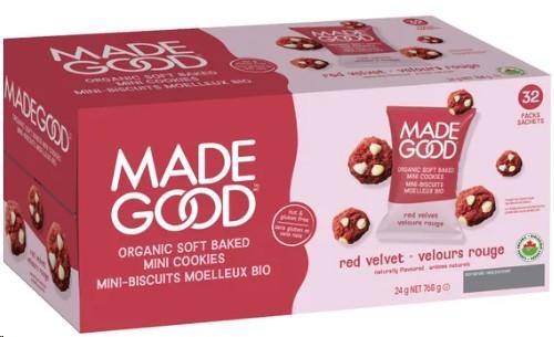 MadeGood Red Velvet Soft Baked Mini Cookies 32Ã—24g (28624)