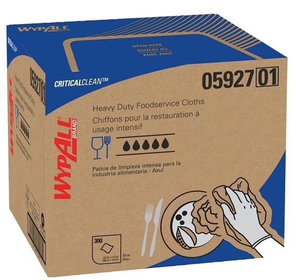 Kimberly Clark - WYPALL Heavy Duty Food Service Cloth BLUE - 300/CASE (05927)