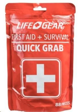 Lifegear 88 Piece Quick Grab First Aid Survival Essentials Kit in Resealable Bag - EACH(43819)