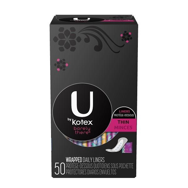 Kotex Barely There Thin Daily Liners - 50/PKG (8) (42489)