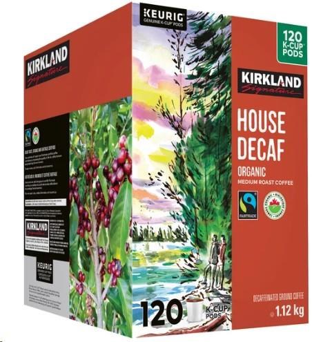 KS Decaffeinated Fair Trade Coffee K-Cups, 120-count (85066)
