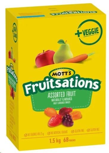 Mottâ€™s Fruitsations, Fruit Flavoured Snacks, 68 Ã— 23g (43409)