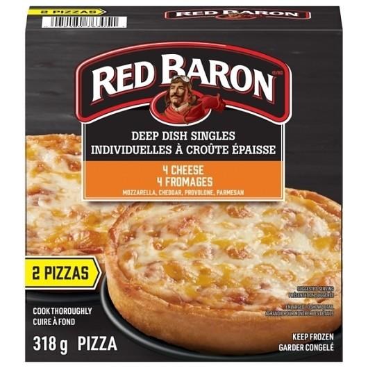Red Baron 4-Cheese Deep Dish Pizza Singles - 2/BOX (12)