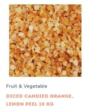 Glazed Mixed Diced Candied Orange Lemon Peels - 10KG(04260)