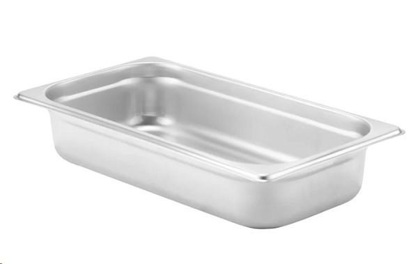 Steam Pan Insert, Stainless Steel Insert, 2.5" Deep, 1/3 Size (81302)