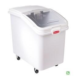 Rubbermaid Ingredient Mobile Bin w/ Scoop - 3.5cuft White - EACH
