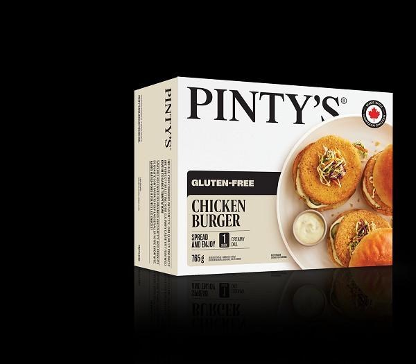 Pinty's Gluten Free Chicken Burger Breaded Fully Cooked -w/Creamy Dill Sauce - 765g ( 63589)(6)