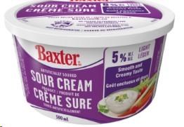 Baxter 5% Sour Cream - 500ml