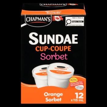 Chapman's Orange Sorbet Thermal Cups - 24 x 115ml (01093) - Kays