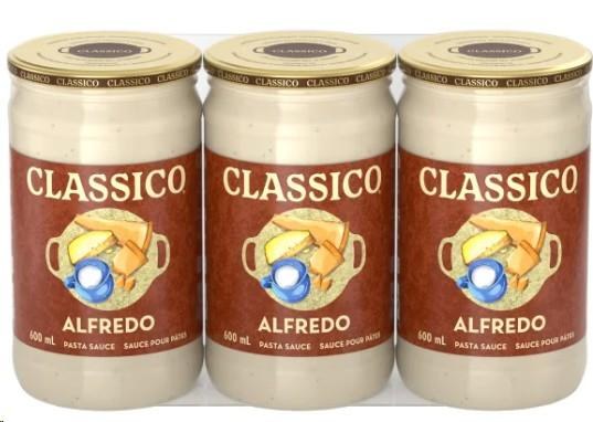 Classico Alfredo Sauce, 3 Ã— 600 mL (01302)