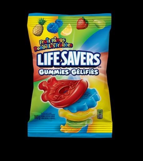 Wrigley Lifesavers Fruit Rings 180g (50001) (12)