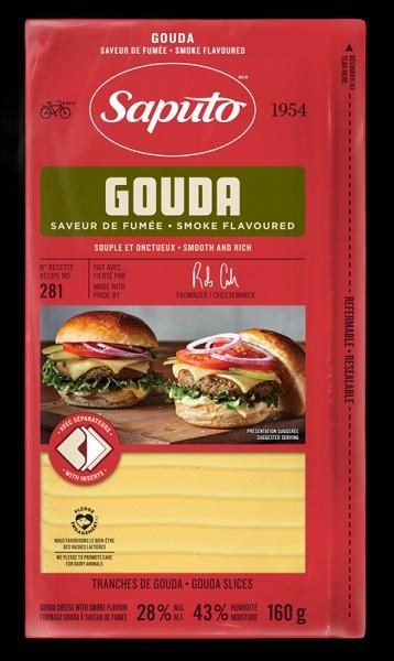 Saputo Smoked Gouda Cheese Slices - 12 x 160g