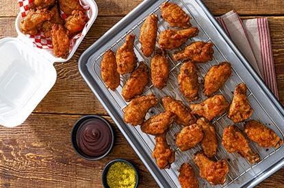 Reuven Fully Cooked Plain Steamed Broiler Chicken Wings - Ovenable - 10KG - (1) (36010)