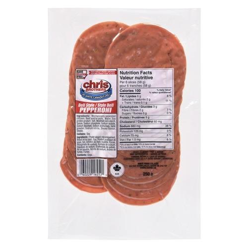 Chris Bros Deli Style Pepperoni - 500g (6)