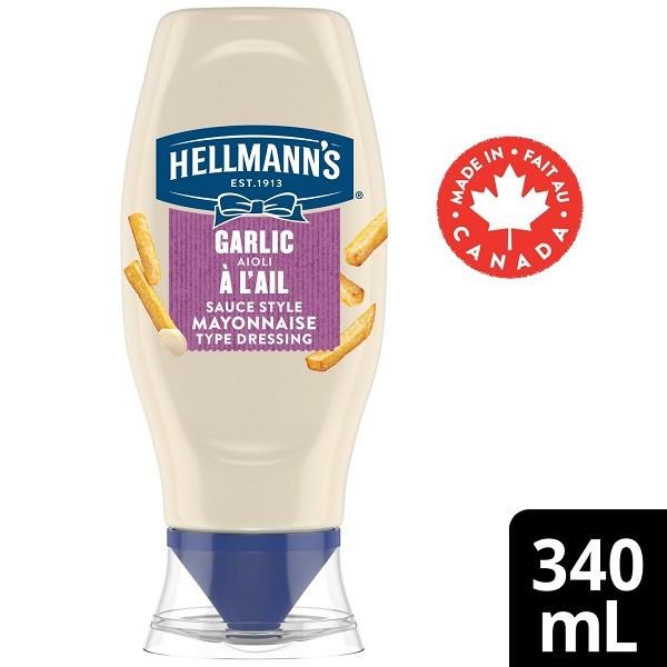 Hellmann's Garlic Aioli Squeeze Bottle - 12 x 340ml (00378)