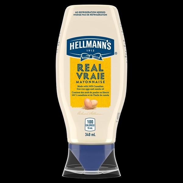 Hellmann's Real Mayo Squeeze Bottle - 12 x 340ml (00374)
