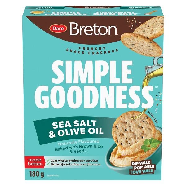 Dare Breton Simple Goodnes Sea Salt & Olive Oil - 180g (12) (63945)